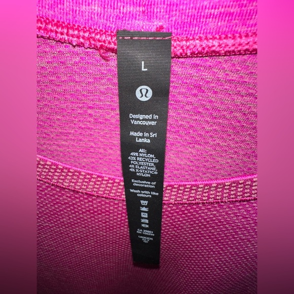 LULULEMON Metal Vent Breathe SS Top Shirt Men's L Hot Pink - Picture 2 of 6